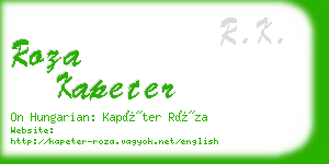 roza kapeter business card